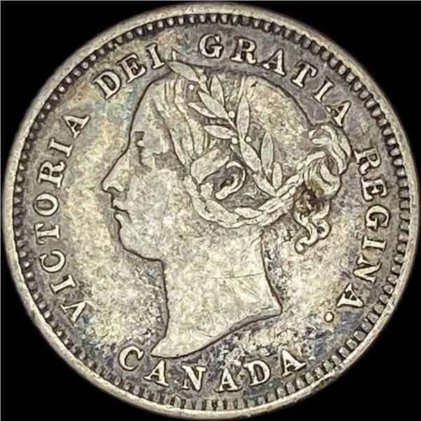 1886 Canada Silver 10 Cents NEARLY UNCIRCULATED