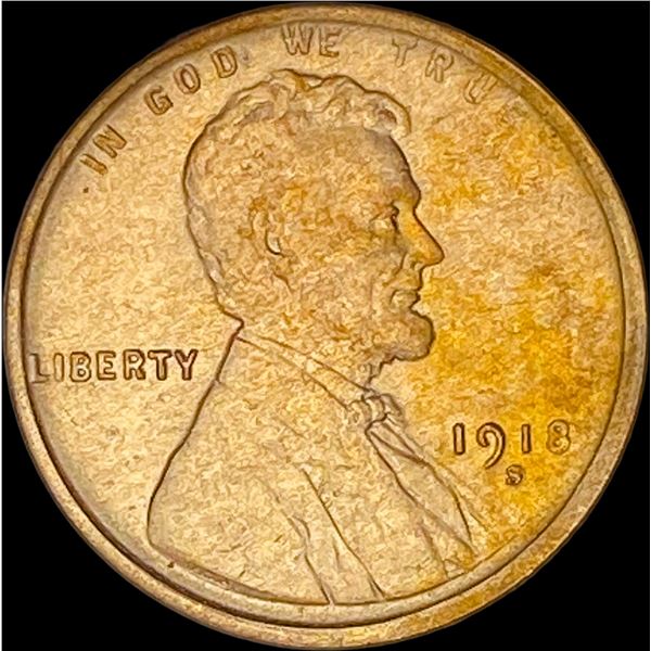 1918-S Lincoln Wheat Cent CLOSELY UNCIRCULATED