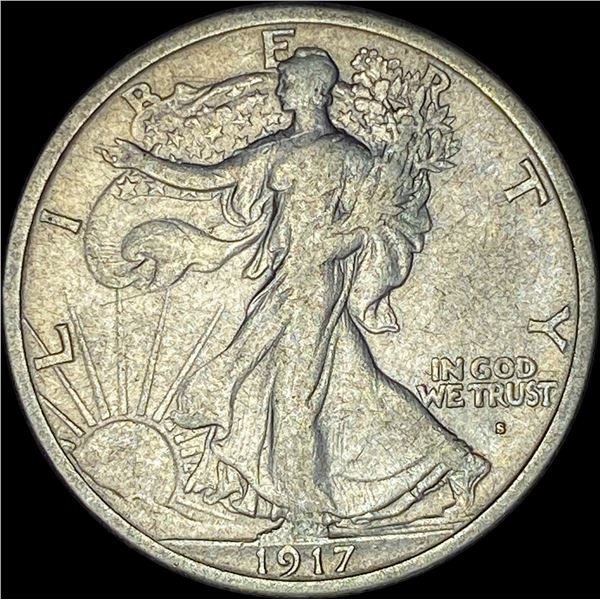 1917-S Walking Liberty Half Dollar NEARLY UNCIRCULATED