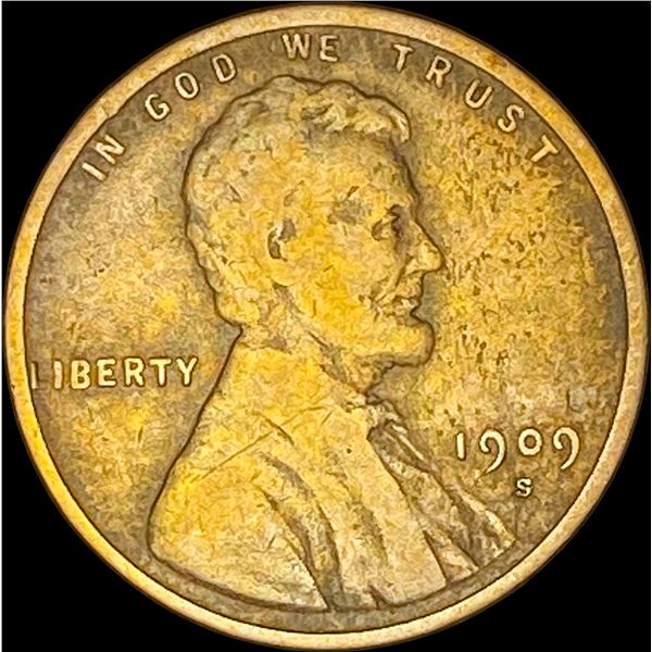 1909-S Lincoln Wheat Cent NICELY CIRCULATED