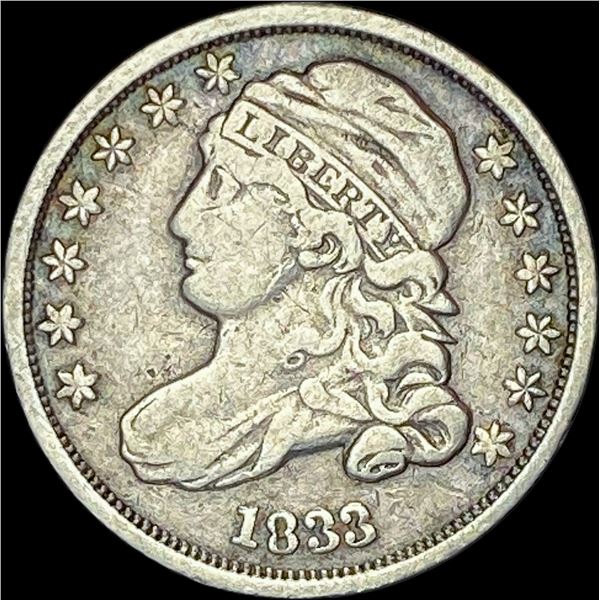 1833 Capped Bust Dime LIGHTLY CIRCULATED