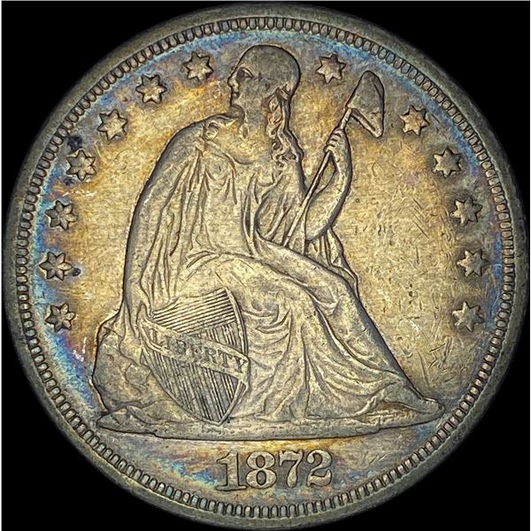 1872 Seated Liberty Dollar NEARLY UNCIRCULATED