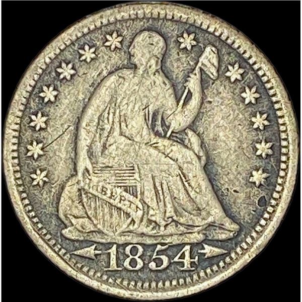 1854 Seated Liberty Half Dime LIGHTLY CIRCULATED