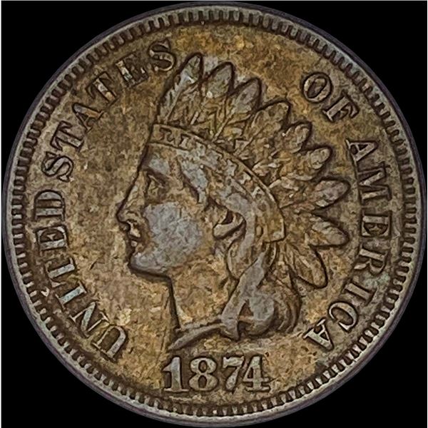 1874 Indian Head Cent LIGHTLY CIRCULATED