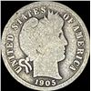 Image 1 : 1905-O Micro O Silver Barber Dime NICELY CIRCULATED