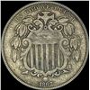 Image 1 : 1867 No Rays Shield Nickel LIGHTLY CIRCULATED