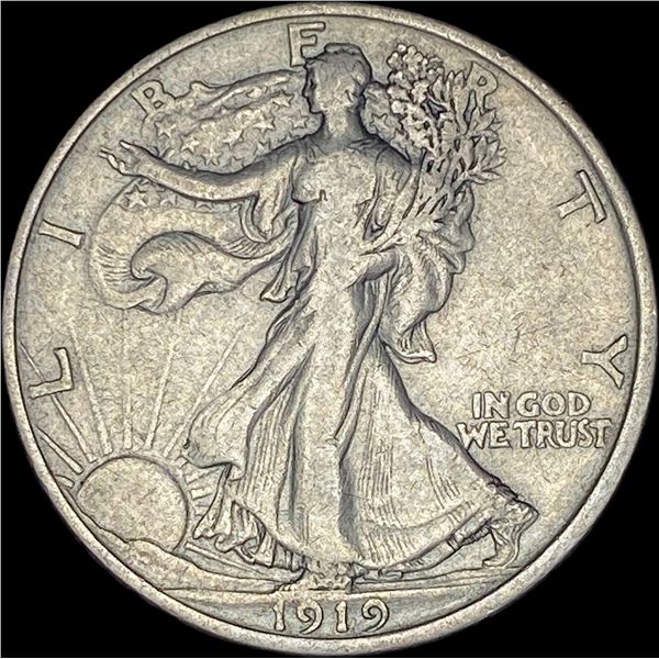 1919-D Silver Walking Liberty Half Dollar LIGHTLY CI