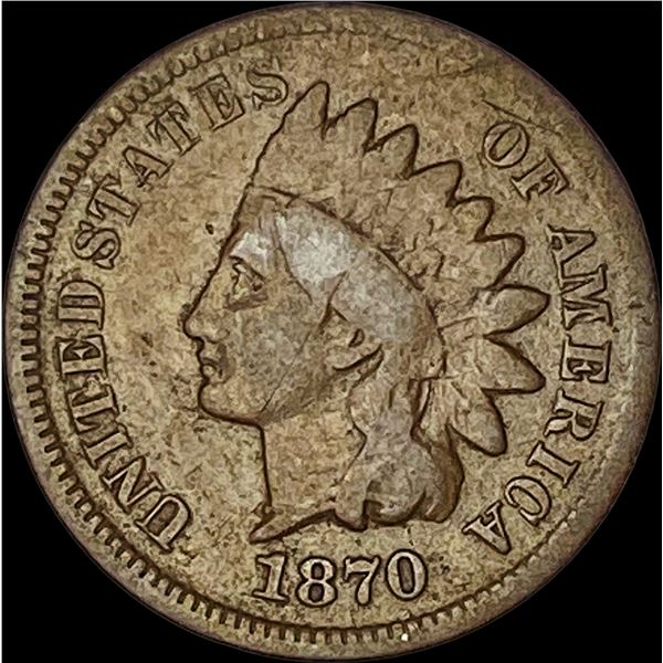 1870 Indian Head Cent NICELY CIRCULATED