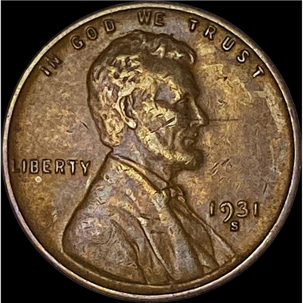 1931-S Lincoln Wheat Cent LIGHTLY CIRCULATED