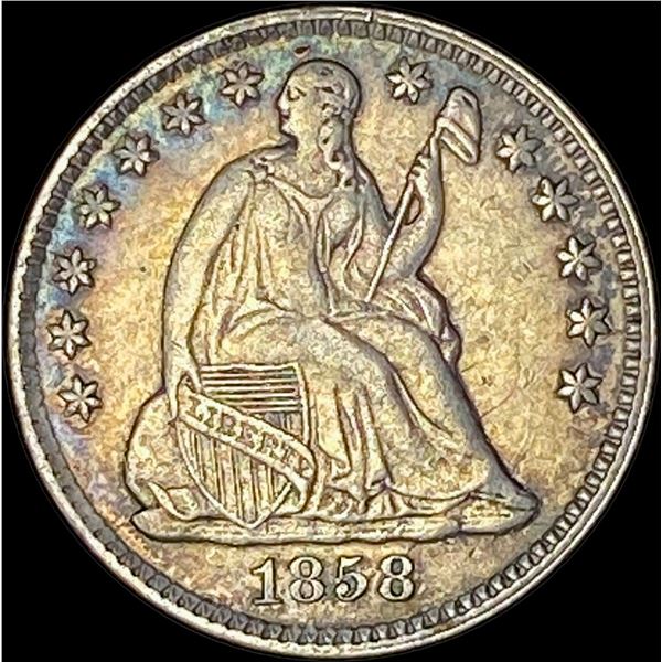 1858 Seated Half Dime CLOSELY UNCIRCULATED