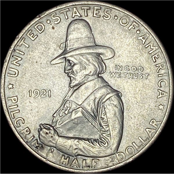 1921 Silver Pilgrim Half Dollar GEM BU