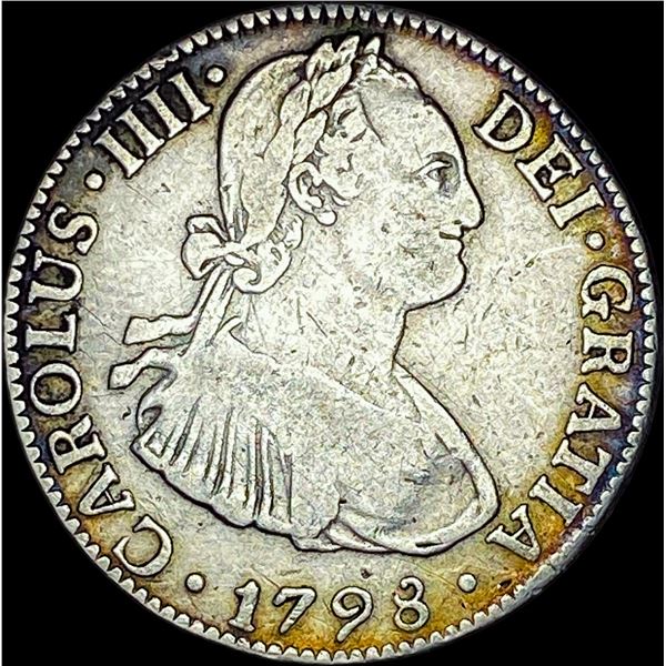 1798-Mo FM Mexico Silver 2 Reales LIGHTLY CIRCULATED