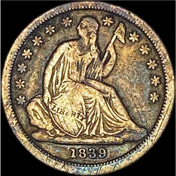 1839 Seated Liberty Dime LIGHTLY CIRCULATED