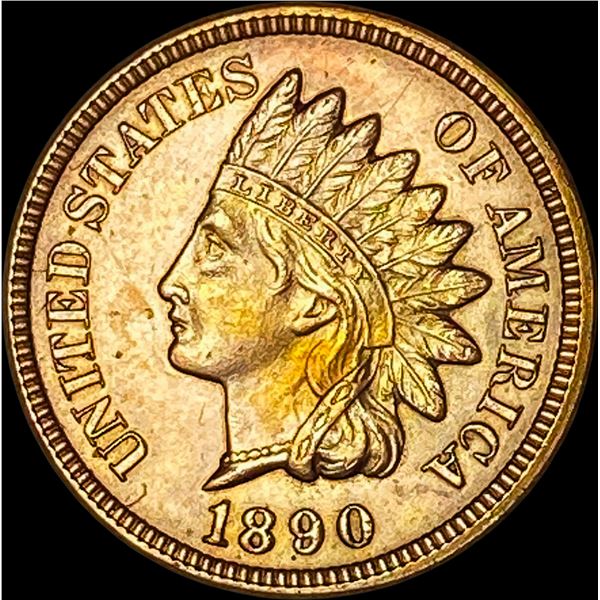 1890 Red Indian Head Cent CHOICE BU