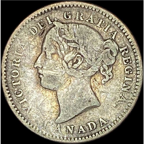 1880-H Canada Silver 10 Cents LIGHTLY CIRCULATED
