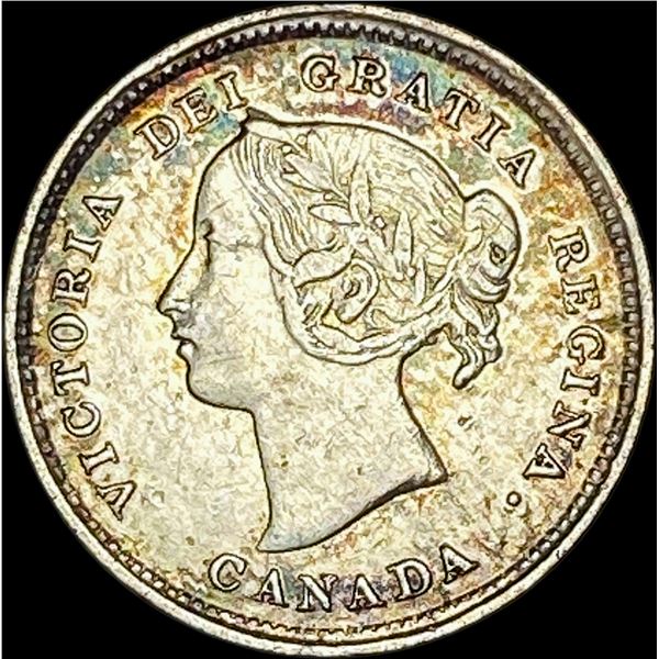 1892 Canada Silver 5 Cents CLOSELY UNCIRCULATED