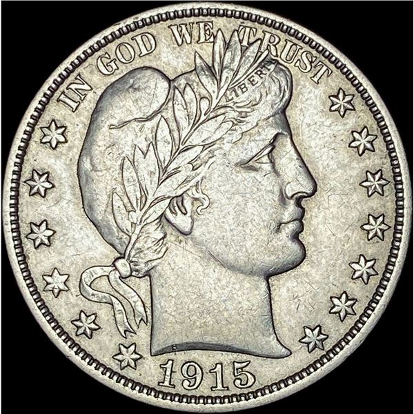 1915-D Silver Barber Half Dollar NEARLY UNCIRCULATED
