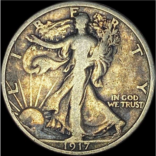 1917-D Walking Liberty Half Dollar LIGHTLY CIRCULATED
