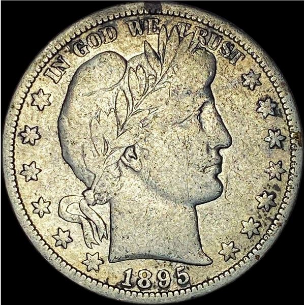 1895-S Silver Barber Half Dollar LIGHTLY CIRCULATED