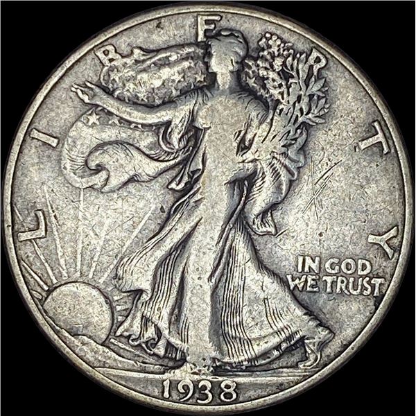 1938-D Walking Liberty Half Dollar LIGHTLY CIRCULATED