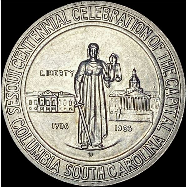 1936-D Silver Columbia Half Dollar GEM BU