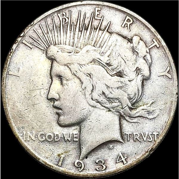 1934-S Silver Peace Dollar LIGHTLY CIRCULATED