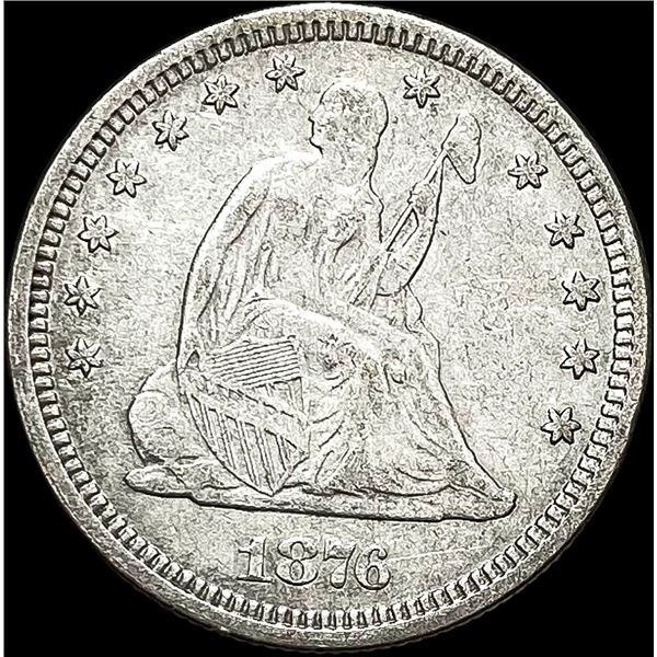 1876 Seated Liberty Quarter NEARLY UNCIRCULATED