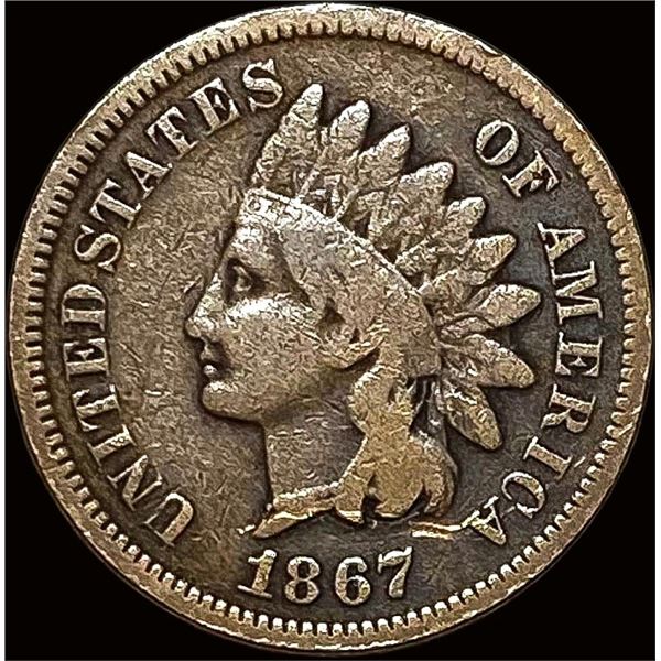 1867 Indian Head Cent NICELY CIRCULATED