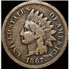 Image 1 : 1867 Indian Head Cent NICELY CIRCULATED