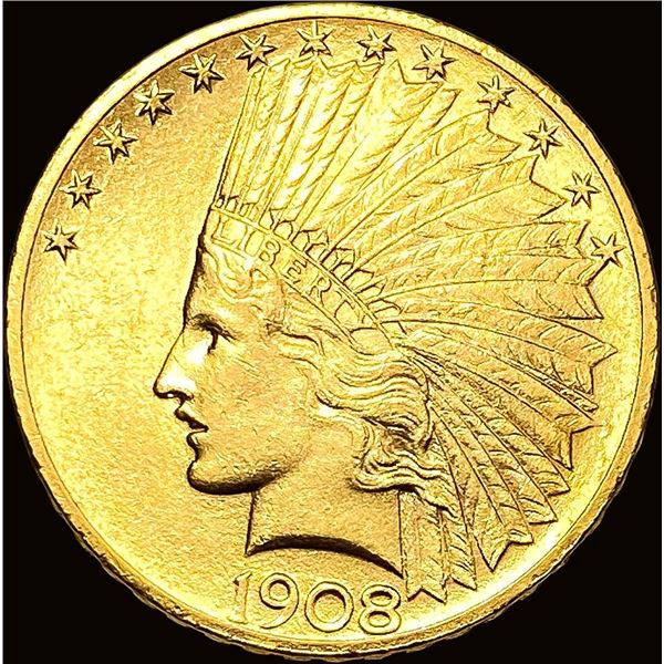 1908 Indian Head $10 Gold Eagle CHOICE BU