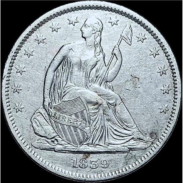 1839 Seated Liberty Half Dollar CHOICE AU