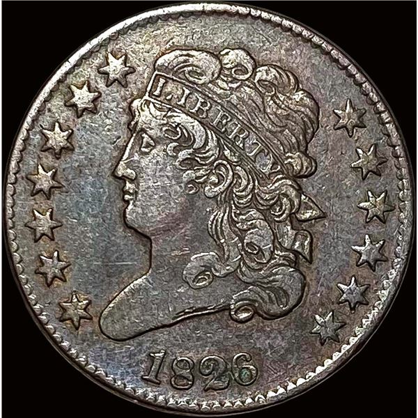 1826 Coronet Head Half Cent NEARLY UNCIRCULATED