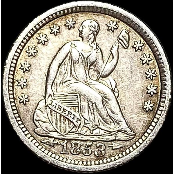 1853-O Seated Liberty Half Dime NEARLY UNCIRCULATED