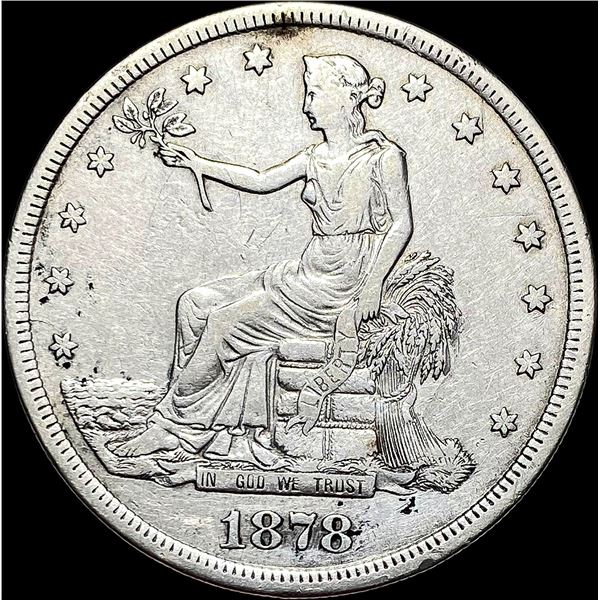 1878-S Silver Trade Dollar NEARLY UNCIRCULATED