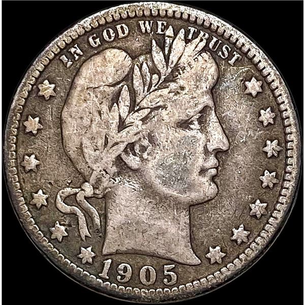 1905-O Silver Barber Quarter LIGHTLY CIRCULATED