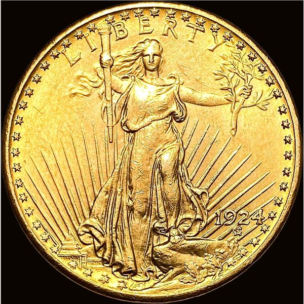 1924 Gold $20 Saint-Gaudens Double Eagle CHOICE BU