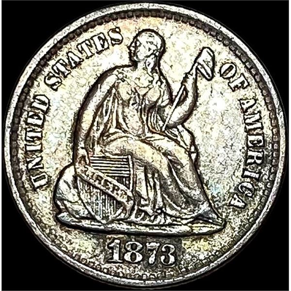 1873-S Seated Liberty Half Dime NEARLY UNCIRCULATED