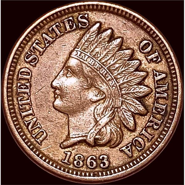 1863 Indian Head Cent CLOSELY UNCIRCULATED