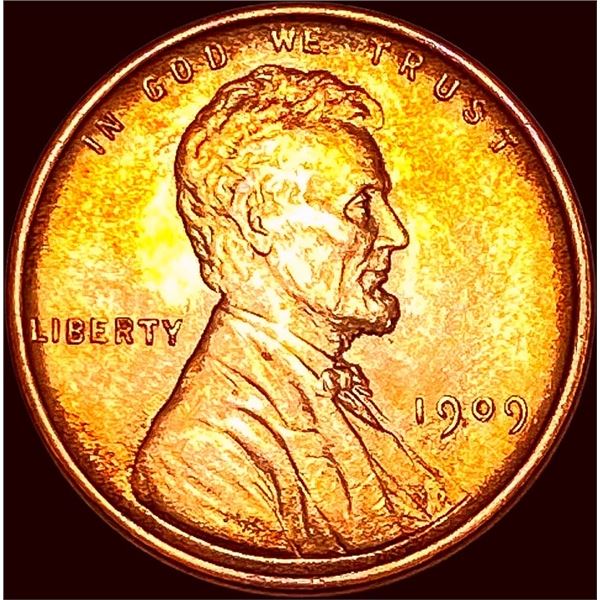 1909 VDB Red Lincoln Wheat Cent CHOICE BU