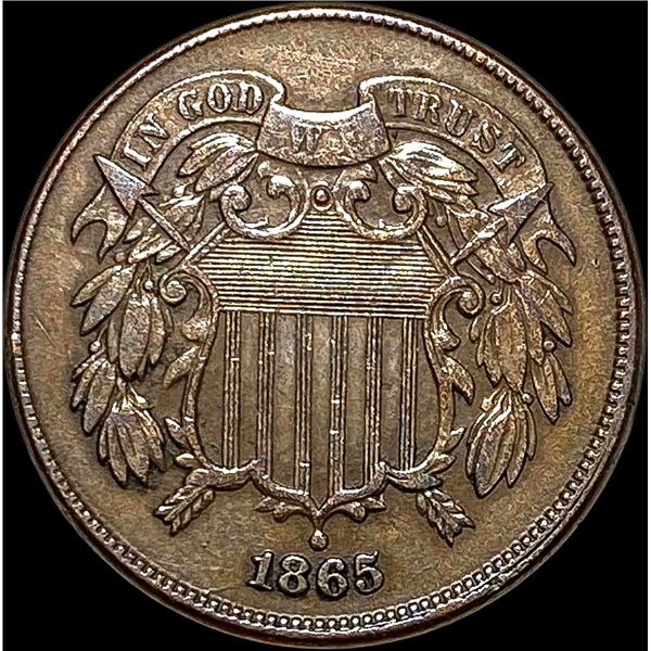 1865 Two-Cent Piece CLOSELY UNCIRCULATED