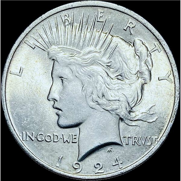 1924 Silver Peace Dollar SUPERB GEM BU
