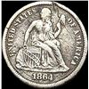 Image 1 : 1864-S Silver Seated Liberty Dime HIGH GRADE