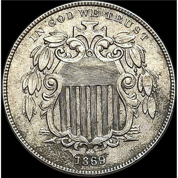 1869 Shield Nickel CLOSELY UNCIRCULATED