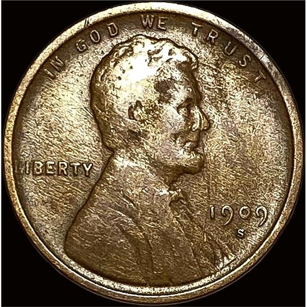 1909-S Lincoln Wheat Cent NICELY CIRCULATED