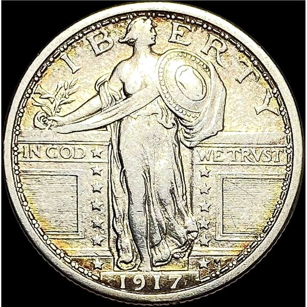 1917 Type 1 Standing Liberty Quarter NEARLY UNCIRCULATED