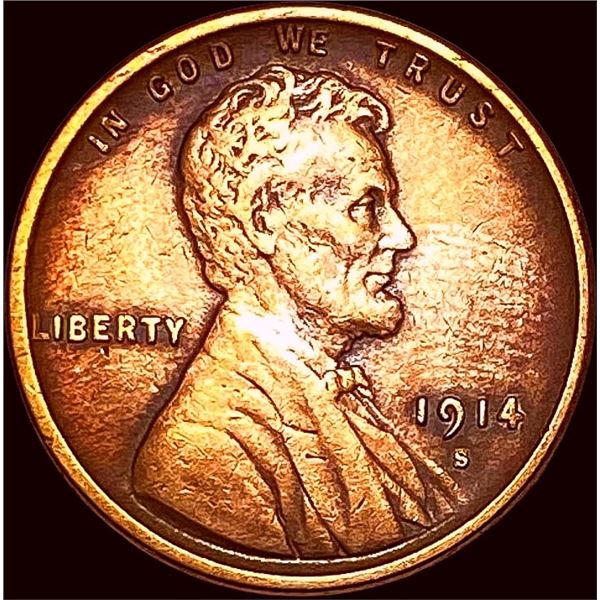 1914-S Lincoln Wheat Cent CLOSELY UNCIRCULATED
