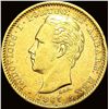 Image 1 : 1867 .2613oz Gold Portugal Gold 5000 Reis CLOSELY UNCIRCULATED