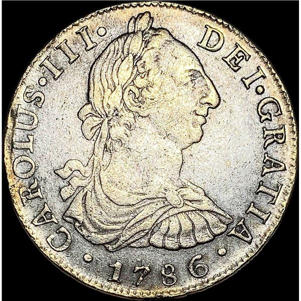 1786-ME Mexico 8 Reales NEARLY UNCIRCULATED