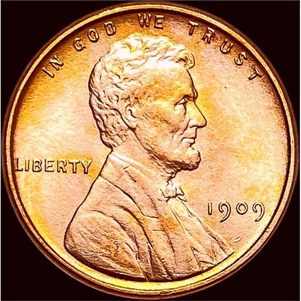 1909 VDB Red Lincoln Wheat Cent VDB UNCIRCULATED