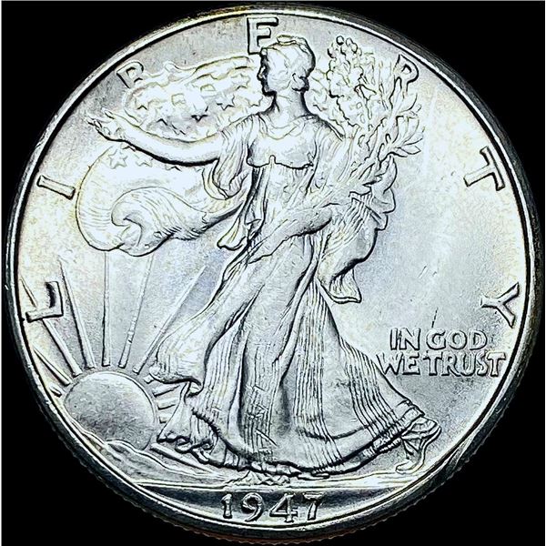 1947-D Silver Walking Liberty Half Dollar CHOICE BU
